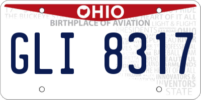 OH license plate GLI8317