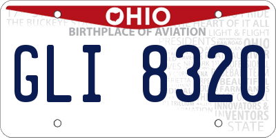 OH license plate GLI8320