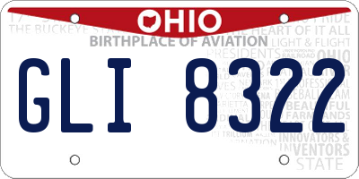 OH license plate GLI8322