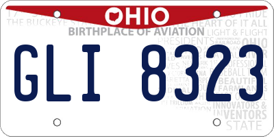 OH license plate GLI8323