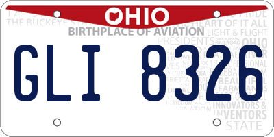OH license plate GLI8326