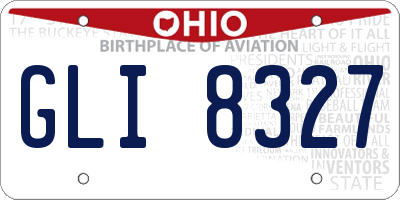 OH license plate GLI8327