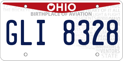 OH license plate GLI8328