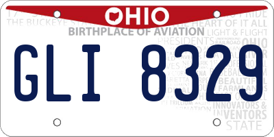 OH license plate GLI8329