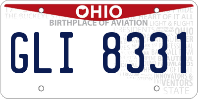 OH license plate GLI8331