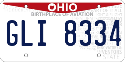 OH license plate GLI8334