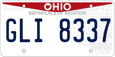 OH license plate GLI8337