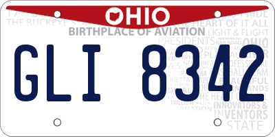 OH license plate GLI8342