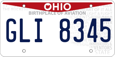 OH license plate GLI8345