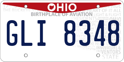OH license plate GLI8348