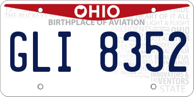 OH license plate GLI8352