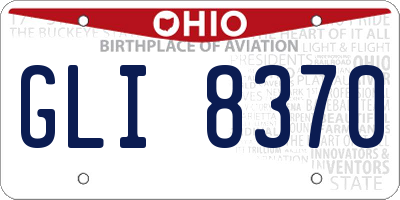OH license plate GLI8370