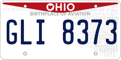 OH license plate GLI8373