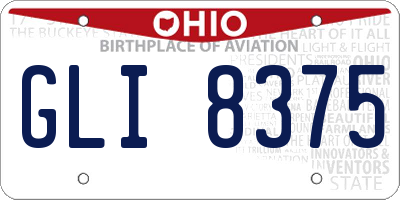 OH license plate GLI8375