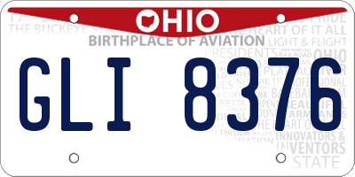 OH license plate GLI8376