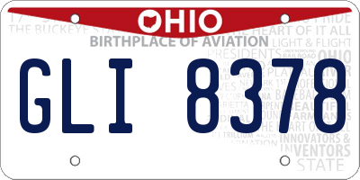 OH license plate GLI8378