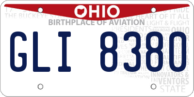 OH license plate GLI8380