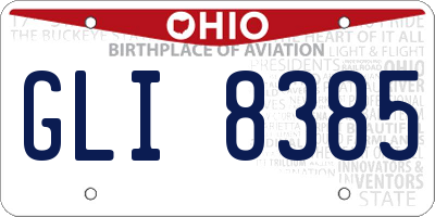 OH license plate GLI8385