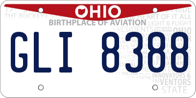 OH license plate GLI8388