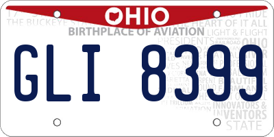 OH license plate GLI8399