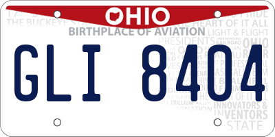 OH license plate GLI8404