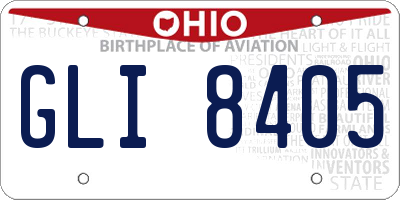 OH license plate GLI8405