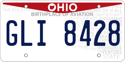 OH license plate GLI8428