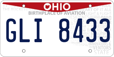 OH license plate GLI8433