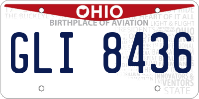 OH license plate GLI8436