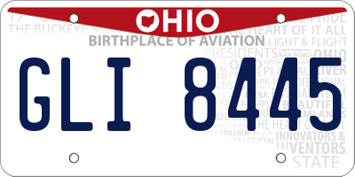 OH license plate GLI8445