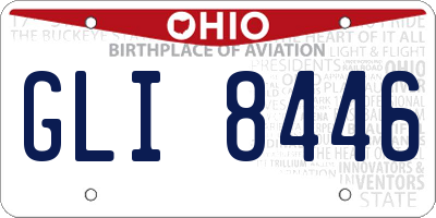 OH license plate GLI8446