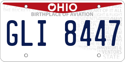 OH license plate GLI8447