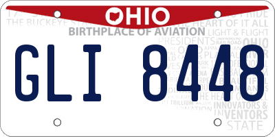 OH license plate GLI8448