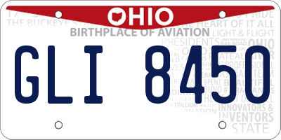OH license plate GLI8450