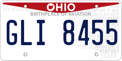 OH license plate GLI8455