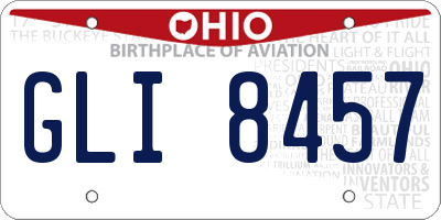 OH license plate GLI8457