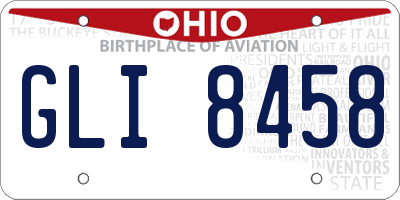 OH license plate GLI8458