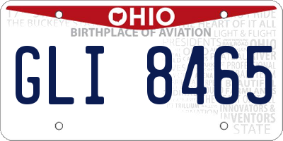 OH license plate GLI8465
