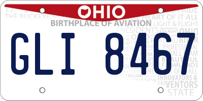 OH license plate GLI8467