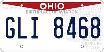 OH license plate GLI8468