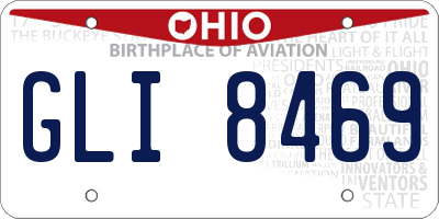 OH license plate GLI8469