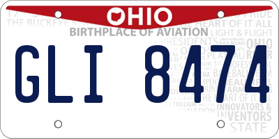 OH license plate GLI8474