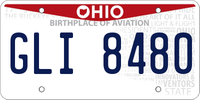 OH license plate GLI8480