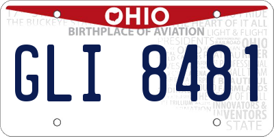 OH license plate GLI8481