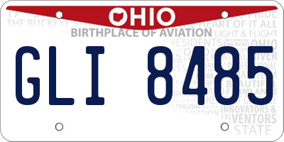 OH license plate GLI8485