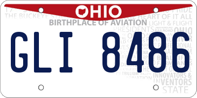 OH license plate GLI8486