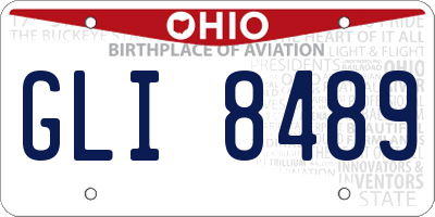 OH license plate GLI8489