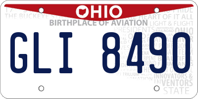 OH license plate GLI8490