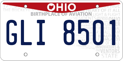 OH license plate GLI8501