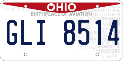 OH license plate GLI8514